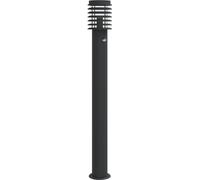 vidaXL Lampe d'allée avec détecteur de mouvement noir 110 cm acier inoxydable