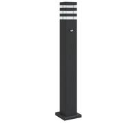 vidaXL Lampe d'allée avec détecteur de mouvement noir 80 cm aluminium