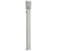 vidaXL Lampe d'allée avec prise de courant argentée 110 cm acier inoxydable