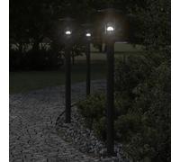 vidaXL Lampe d'allée noire 100 cm acier inoxydable