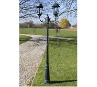 vidaXL Lampe de Jardin Vert Foncé et Noir Aluminium et Verre 2 Bras Lampadaire 40244
