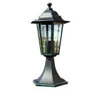 vidaXL Lampe de jardin Aluminium Vert foncé/Noir