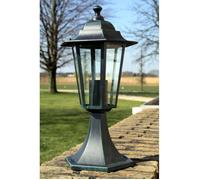 vidaXL Lampe de jardin Aluminium Vert foncé/Noir