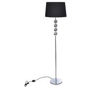 vidaXL Lampe de Sol à Long Pied 4 Boules de Décoration Noir Lampe de Chevet 240903