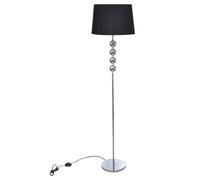 vidaXL Lampe de sol à long pied 4 boules décoratives – Noir