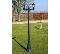 vidaXL Lampadaire extérieur double hauteur 215 cm – vert foncé
