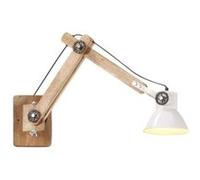 vidaXL Lampe murale Style industriel Blanc Rond E27 Blanc G