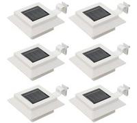 vidaXL 6X Lampe Solaire à LED Carrée d'Extérieur 12 cm Blanc Lampe de Jardin