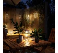 Lampe solaire en verre d'extérieur 12 pcs blanc chaud vidaXL