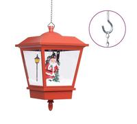 vidaXL Lampe suspendue de Noël lumière LED Père Noël Rouge 27x27x45 cm