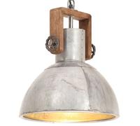 Vidaxl Lampe Suspendue Industrielle 25 W Argenté Rond 30 Cm E27