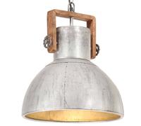 Vidaxl Lampe Suspendue Industrielle 25 W Argenté Rond 40 Cm E27 Argenté