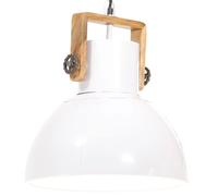 Vidaxl Lampe Suspendue Industrielle 25 W Blanc Rond 40 Cm E27 Blanc