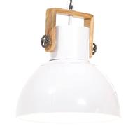 Vidaxl Lampe Suspendue Industrielle 25 W Blanc Rond 40 Cm E27 Blanc