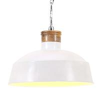 vidaXL Lampe Suspendue Industrielle Plafonnier Eclairage Luminaire Salon Salle de Séjour Salle à Manger Cuisine Maison Intérieur 58 cm Blanc E27