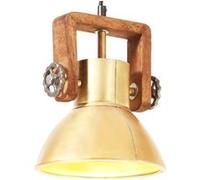 vidaXL Lampe Suspendue Industrielle Plafonnier Luminaire Eclairage Suspension Salon Chambre Salle à Manger Intérieur 25 W Laiton Rond 19 cm E27 Multicolore G