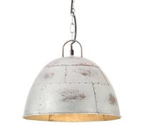 Vidaxl Lampe Suspendue Industrielle Vintage 25 W Argenté Rond 31cm E27
