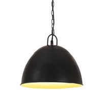 Vidaxl Lampe Suspendue Industrielle Vintage 25 W Noir Rond 31 Cm E27