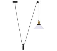 vidaXL Lampe suspendue réglable hauteur E27 blanc brillant Ø22 cm métal