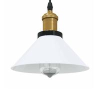 vidaXL Lampe suspendue réglable hauteur E27 blanc brillant Ø22 cm métal