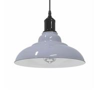 vidaXL Lampe suspendue réglable hauteur E27 gris brillant Ø 31cm métal, éclairage suspendu, éclairage suspendu de cuisine, 4103438