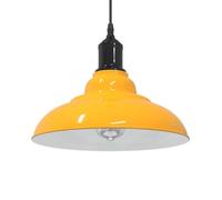 vidaXL Lampe suspendue réglable hauteur E27 jaune brillant Ø31cm métal, éclairage suspendu, éclairage suspendu de cuisine, 4103439