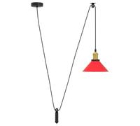 vidaXL Lampe suspendue réglable hauteur E27 rouge brillant Ø22cm métal, éclairage suspendu, éclairage suspendu de cuisine, suspension