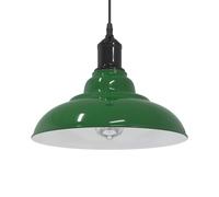 Vidaxl Lampe Suspendue Réglable Hauteur E27 Vert Brillant Ø 31cm Métal