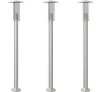 vidaXL Lampes d'allée 3 pcs. argent 100 cm acier inoxydable