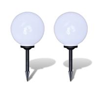 vidaXL Lampes d'allée à LED 2 pcs 30 cm avec piquet de sol