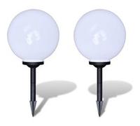 vidaXL 2x Lampe d'Allée d'Extérieur 30 cm avec Piquet Lampe Solaire Éclairage