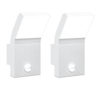 Vidaxl Appliques Murales Led D'extérieur Avec Capteurs 2 Pcs Blanc Blanc