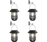 vidaXL Lampes murales solaires d'extérieur 4 pcs. Blanc