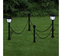 vidaXL Lampes solaires 4 pcs. avec chaîne et poteau