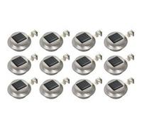 vidaXL Lampes solaires à LED rondes d'extérieur 12 pcs 12 cm Blanc Blanc G
