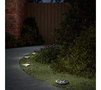 vidaXL Lampes solaires au sol avec piquet de terre 12 pcs. Blanc chaud