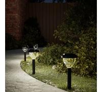 Vidaxl Lampes Solaires D'allées Et Piquets De Sol 4pcs Blanc Chaud Rvb