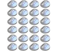 Vidaxl Lampes Solaires Murales À Led D'extérieur 24 Pcs Rond Argenté Argenté