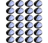Vidaxl Lampes Solaires Murales À Led D'extérieur 24 Pcs Rond Noir Noir