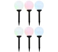 vidaXL Lampes solaires sphériques LED de jardin 6 pcs 20 cm RVB G