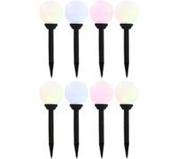 vidaXL Lampes solaires sphériques LED de jardin 8 pcs 15 cm RVB G
