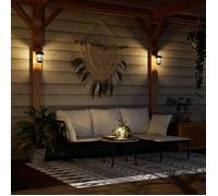 Lanternes Murales Solaires d'Extérieur Suspendues Lampe Patio Jardin vidaXL
