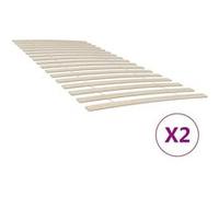 Vidaxl Sommiers À Lattes Avec 34 Lattes 2 Pcs 100x200 Cm
