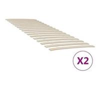 vidaXL Lattes de rechange pour sommier avec 34 lattes 2 pcs 70x200 cm, cadre de lit, sommier, Latte de rechange pour sommier 3203719 Blanc G