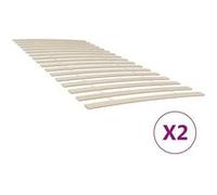 vidaXL Lattes de rechange pour sommier avec 34 lattes 2 pcs 90x200 cm, cadre de lit, sommier, Latte de rechange pour sommier 3203721 Blanc G