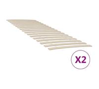 vidaXL Lattes de rechange 3203719 - Lot de 2 pour cadre de lit pliable - 34 lattes - 70 x 200 cm
