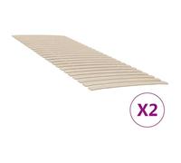 vidaXL Sommiers à lattes – 48 lattes – 2 pcs – 70×200 cm