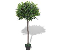 vidaXL Laurier artificiel avec pot 125 cm Vert – Décoration d'intérieur