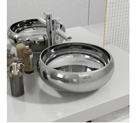 vidaXL Lavabo 40 x 15 cm Céramique Argenté