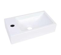 vidaXL Lavabo vasque à poser lave-mains 400 x 220 x 90 mm SMC Blanc